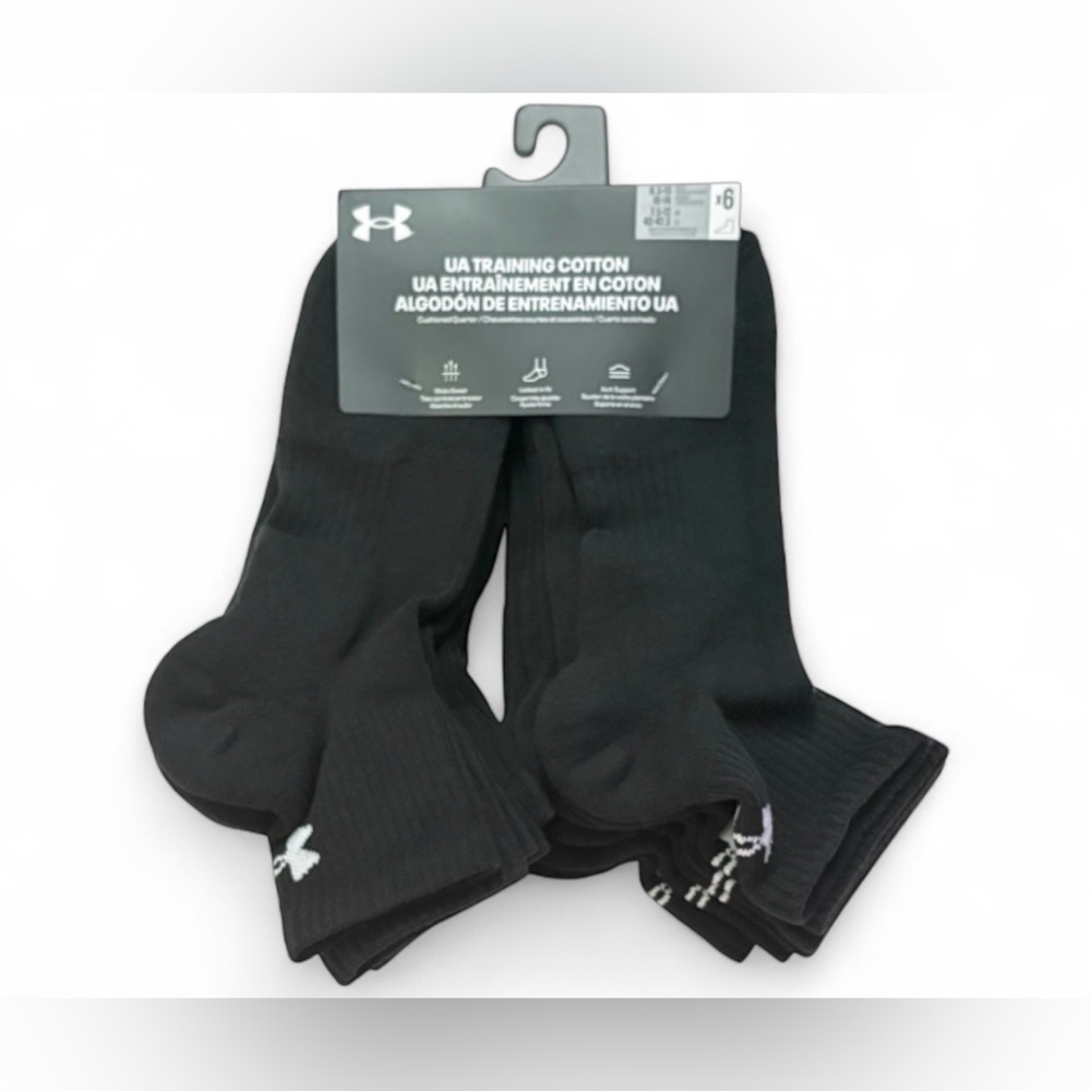Under Armour UA Training performance Cotton cushioned Quarter Cut Ankle Socks
